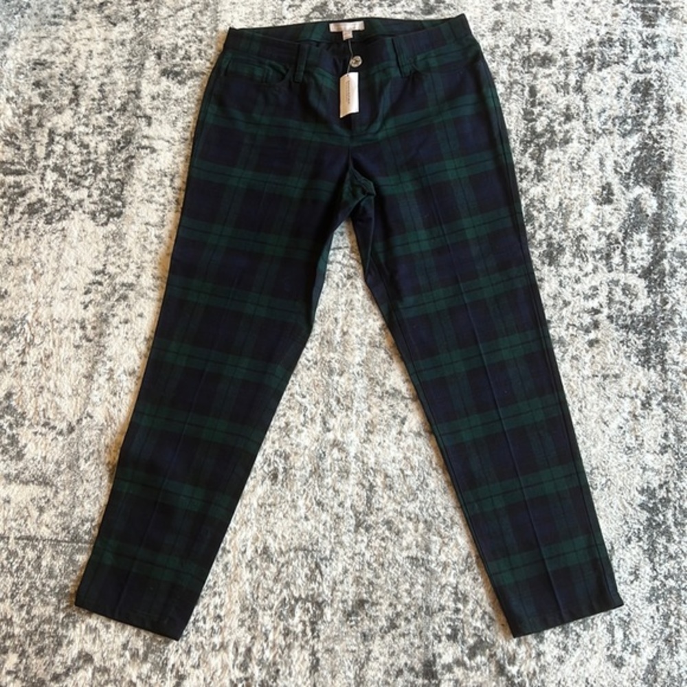 Banana Republic plaid denim jeans. Brand new